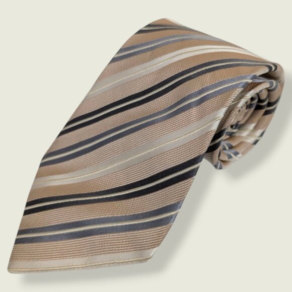 Cornali Italy 100% Silk Striped Tie - Picture 2 of 4
